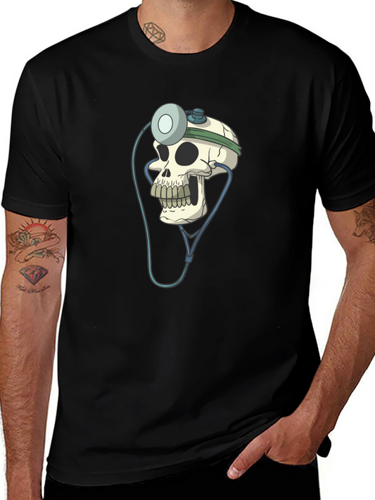 Skull Doctor Graphic T-Shirt - Medical Humor Tee