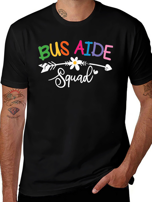 Bus Aide Squad T-Shirt - Colorful Design