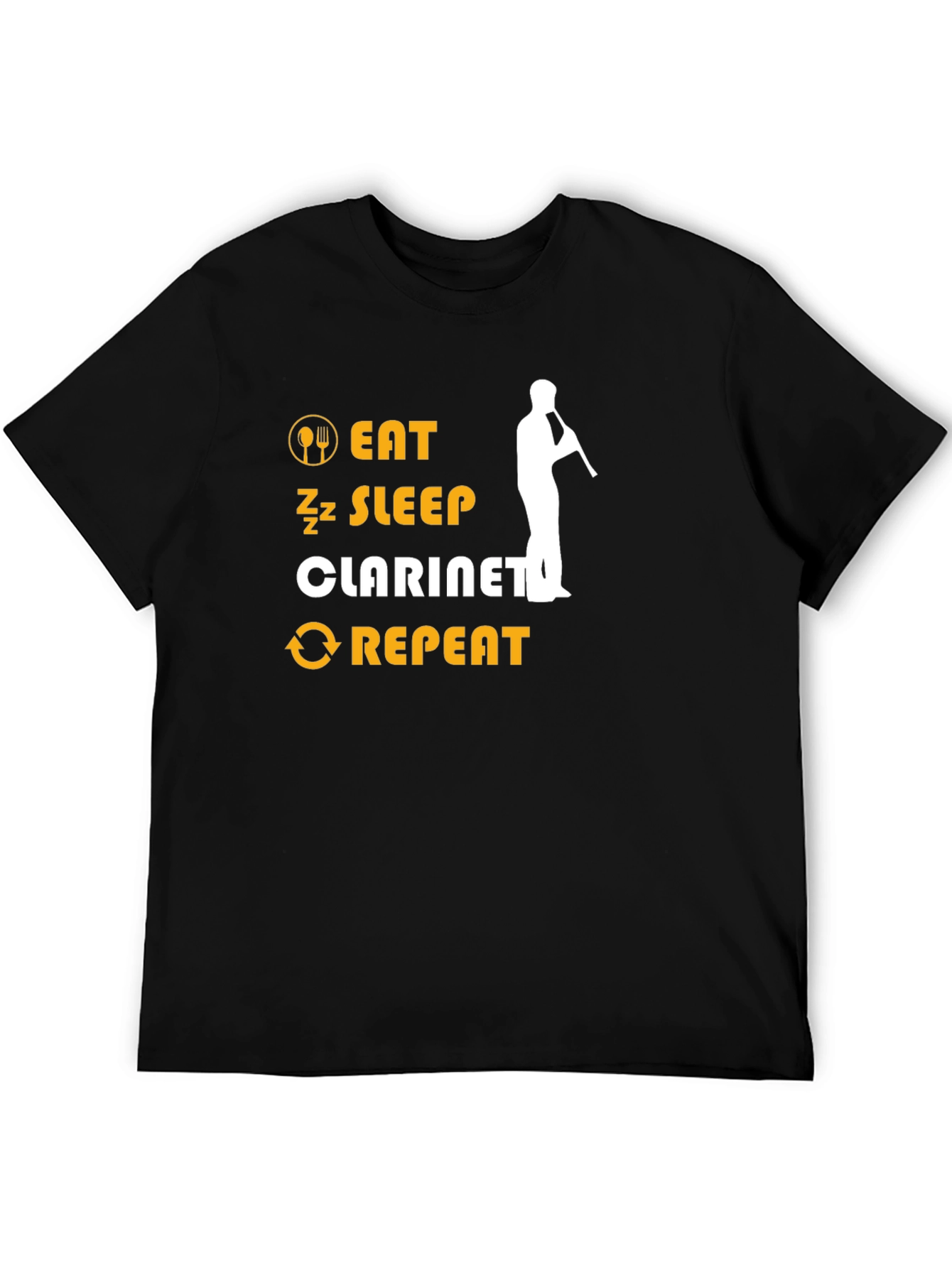 Eat Sleep Clarinet Repeat Graphic Tee
