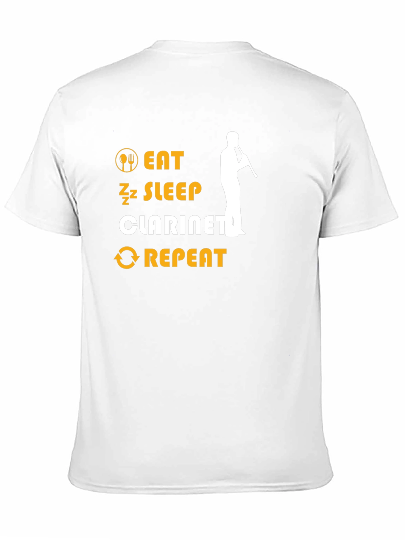 Eat Sleep Clarinet Repeat Graphic Tee
