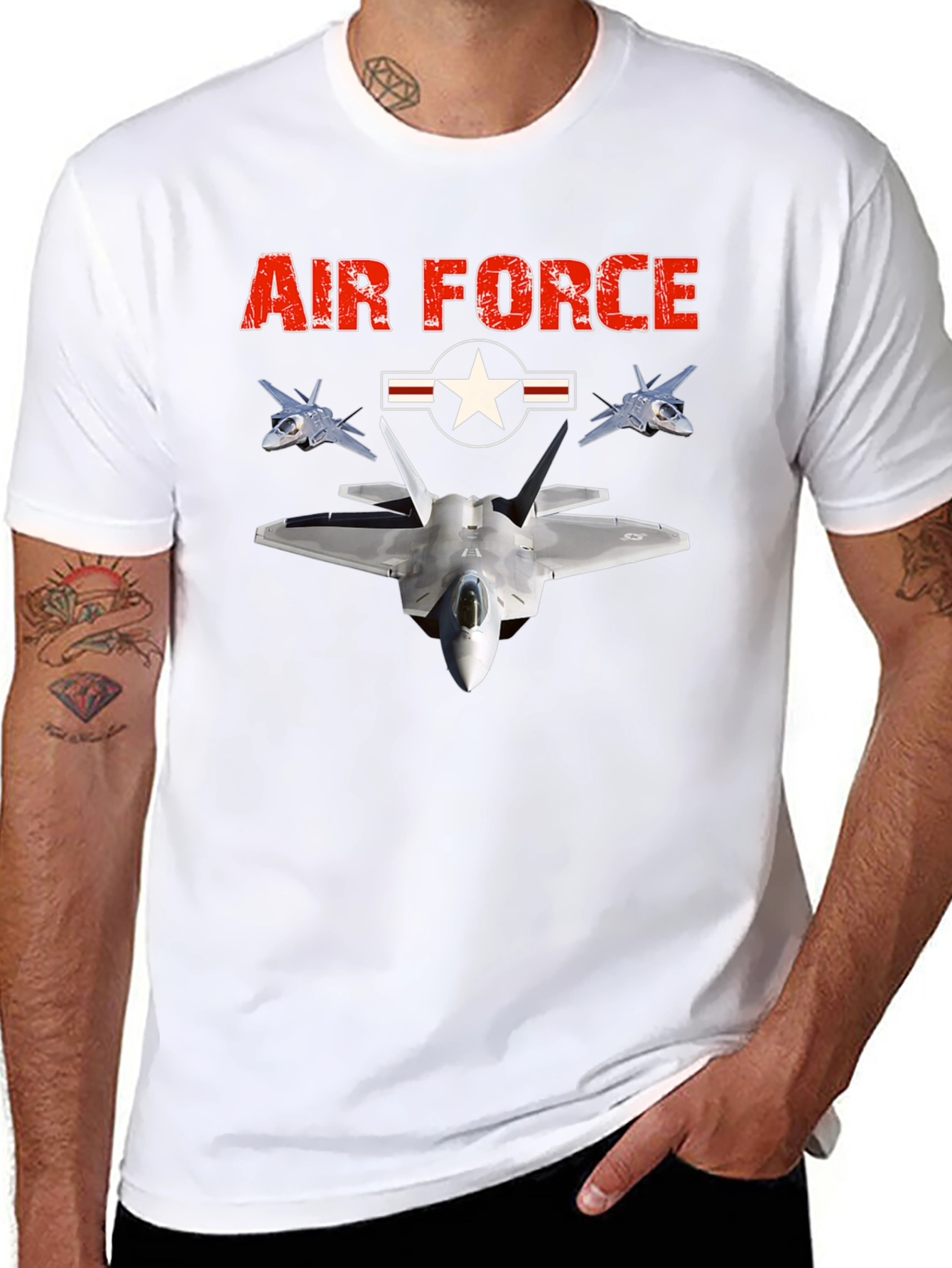 Air Force Jet Fighter Graphic T-Shirt