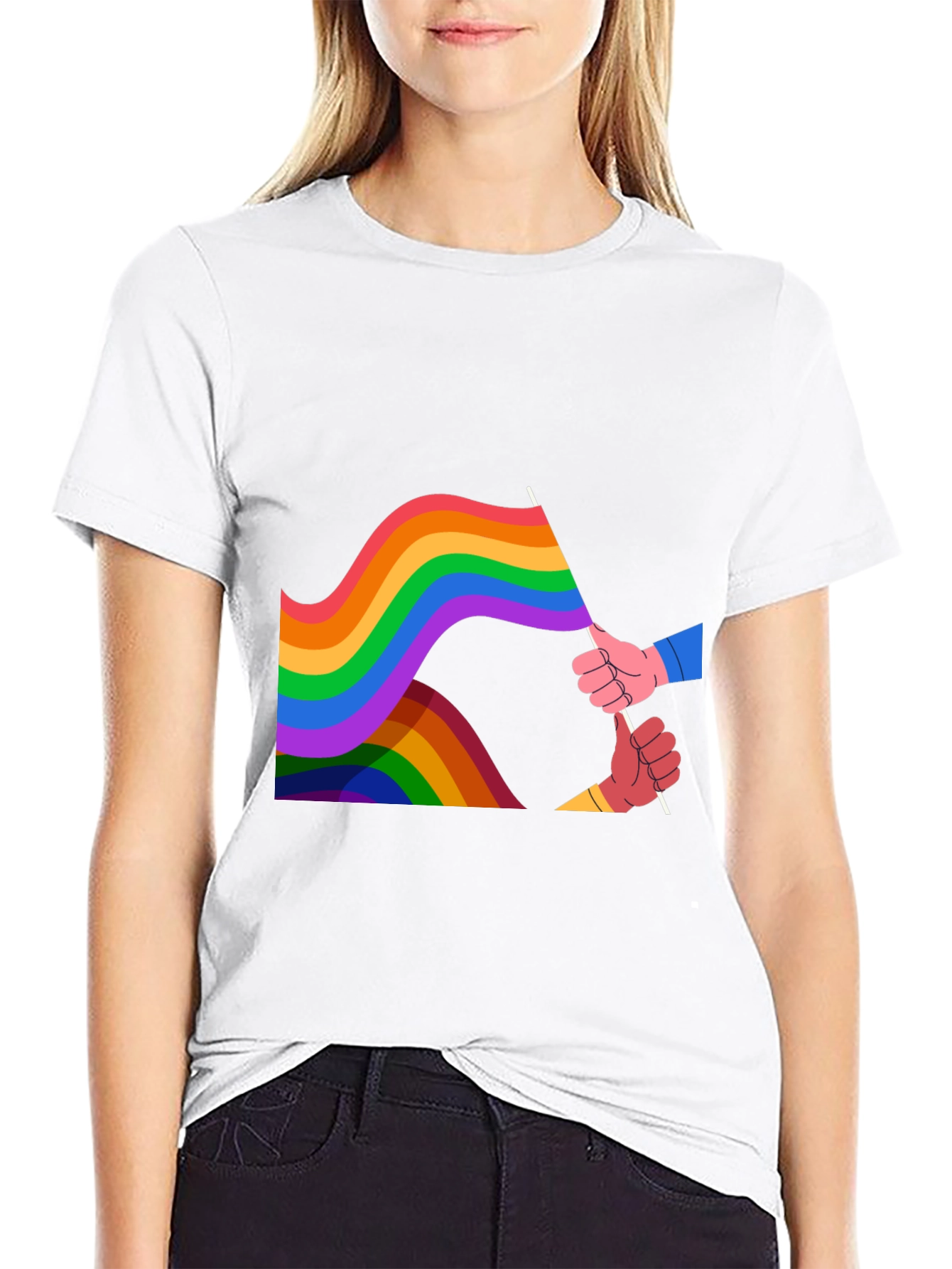 Pride Rainbow Flag Graphic Tee