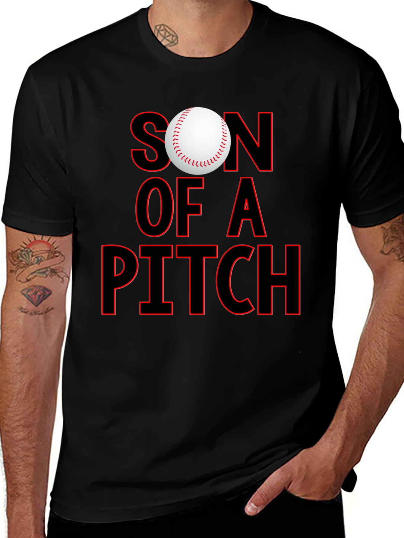 Son of a Pitch Baseball Graphic T-Shirt