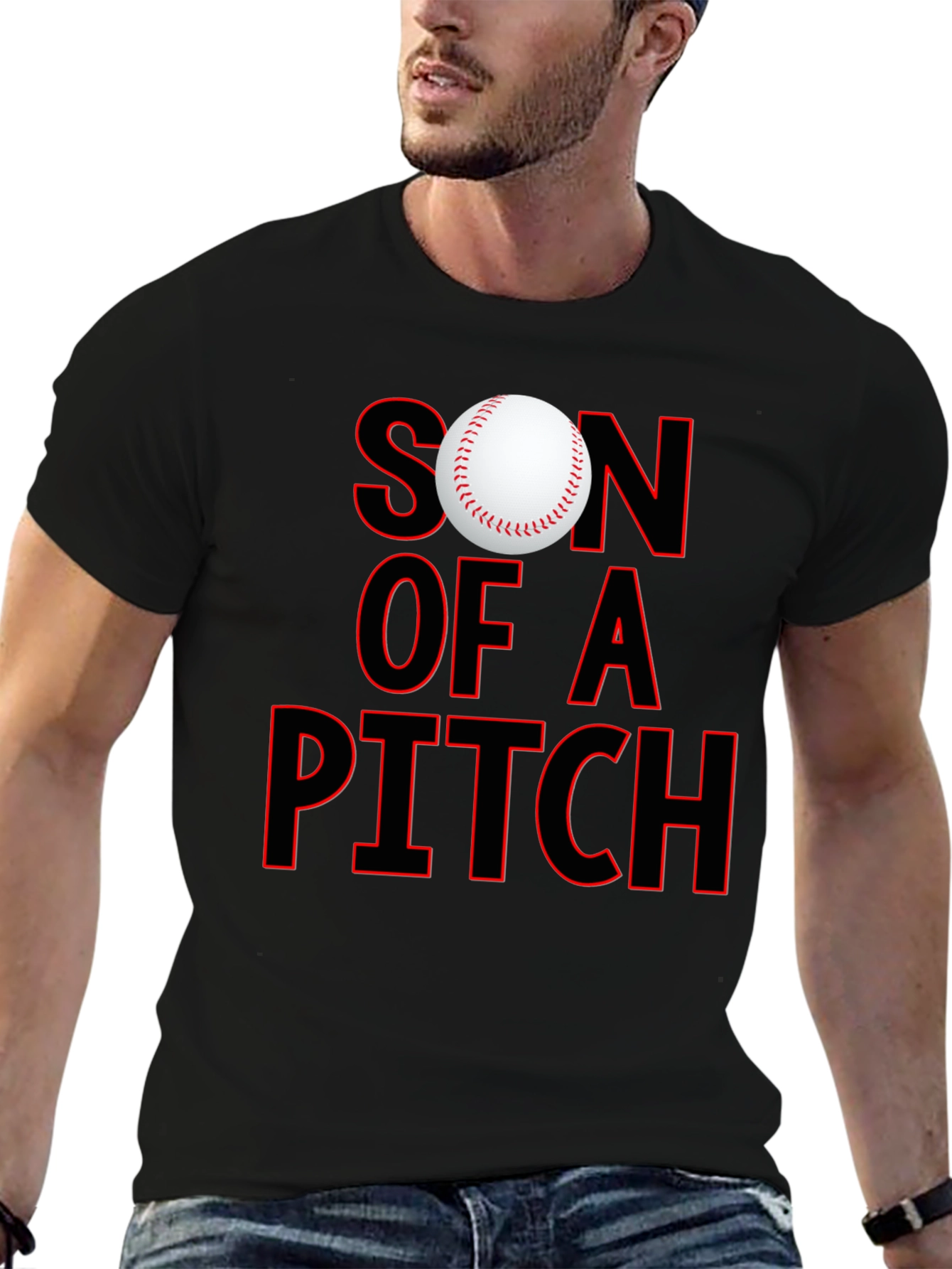 Son of a Pitch Baseball Graphic T-Shirt