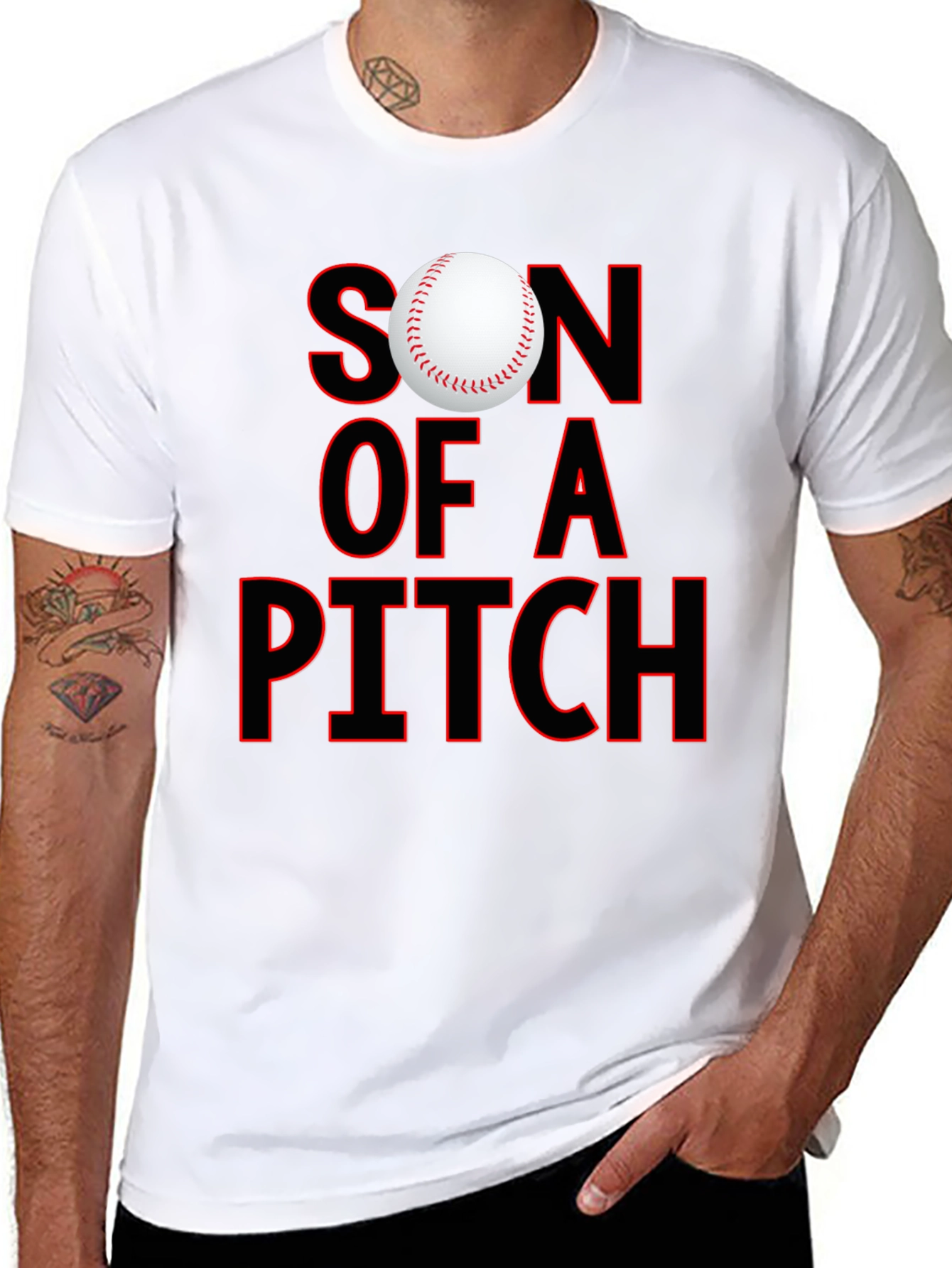 Son of a Pitch Baseball Graphic T-Shirt
