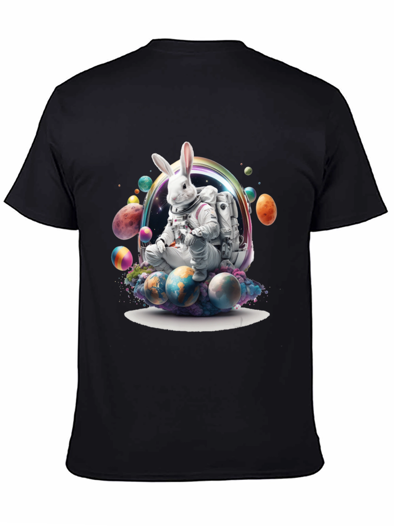 Space Easter Bunny Graphic T-Shirt