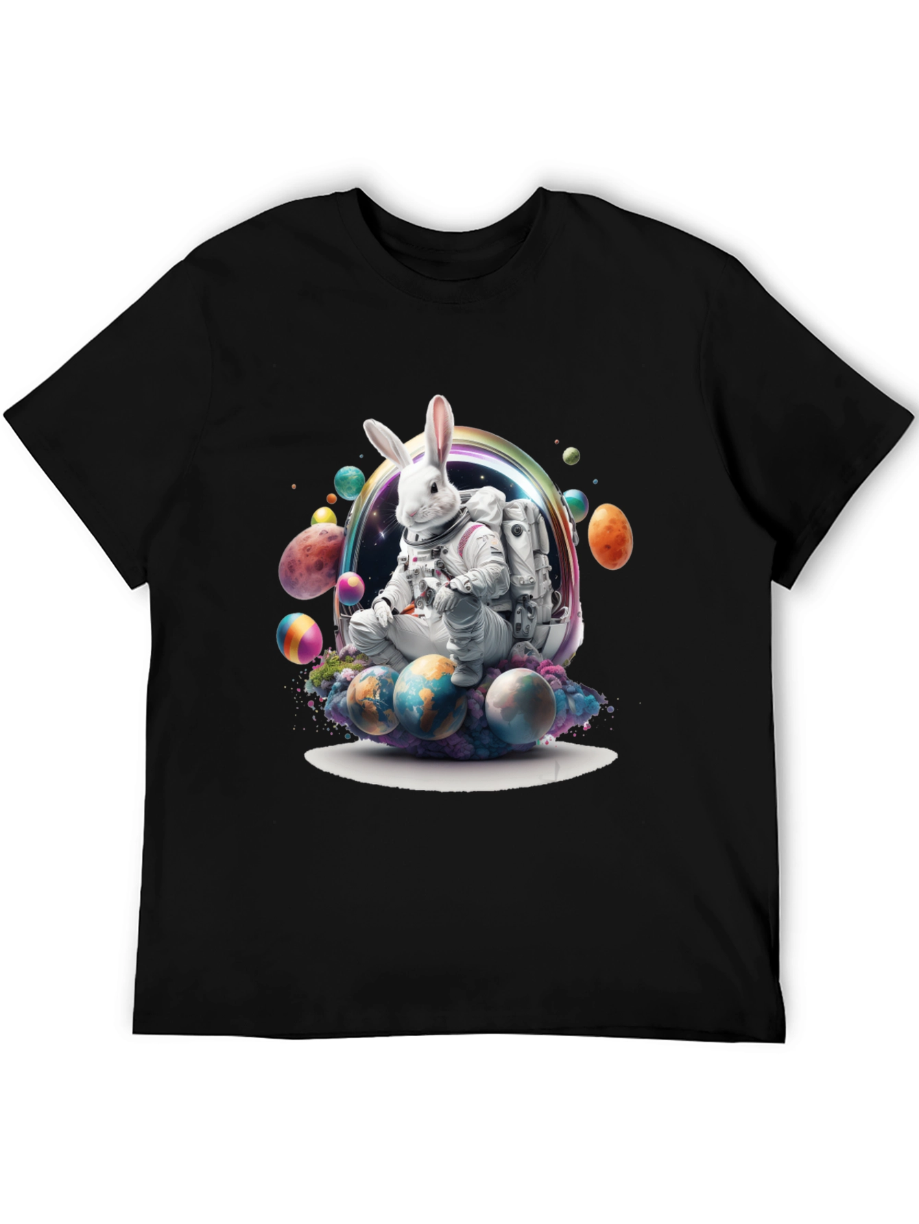 Space Easter Bunny Graphic T-Shirt