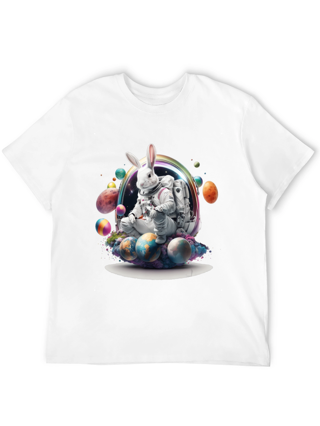 Space Easter Bunny Graphic T-Shirt