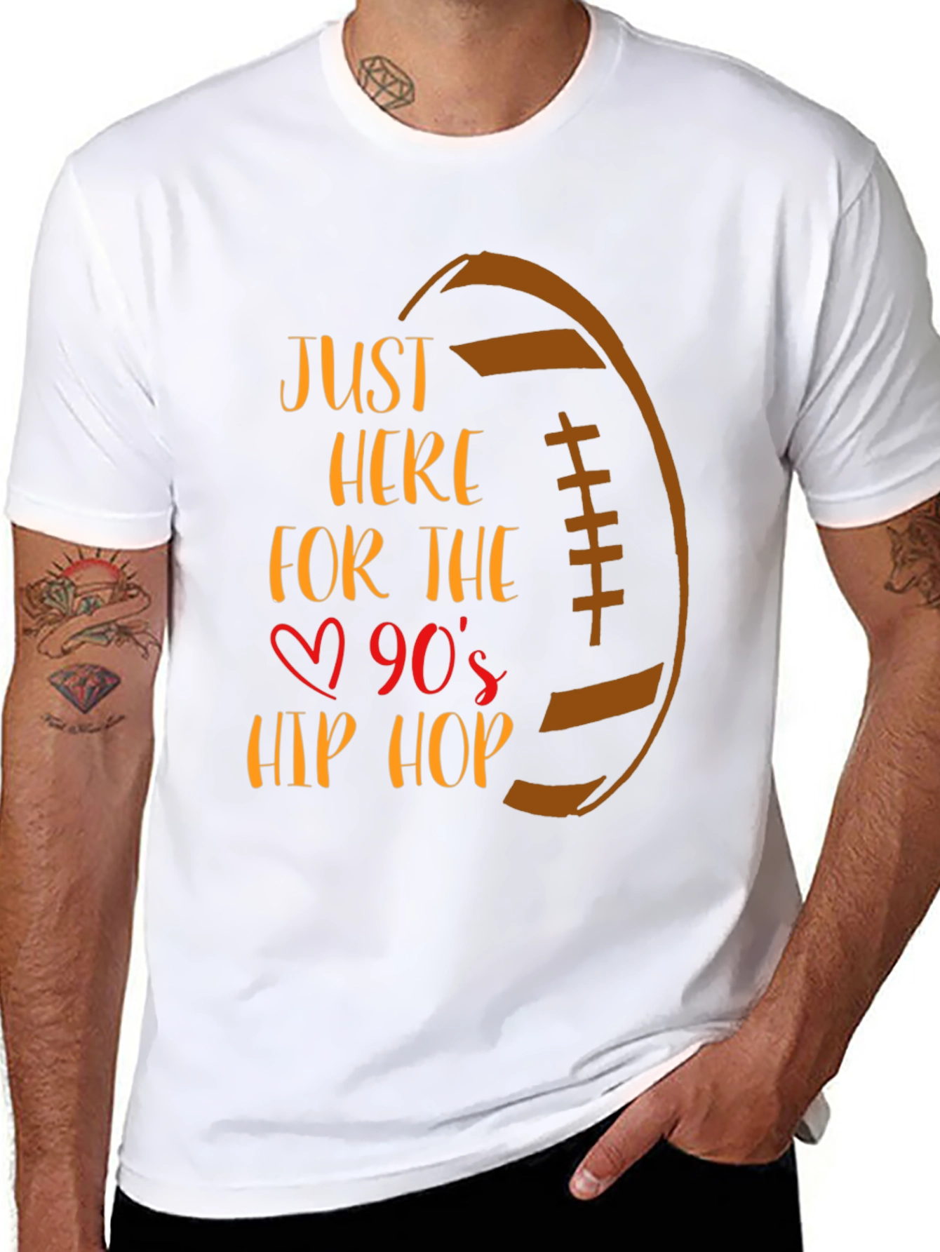 90s Hip Hop Football Graphic Tee