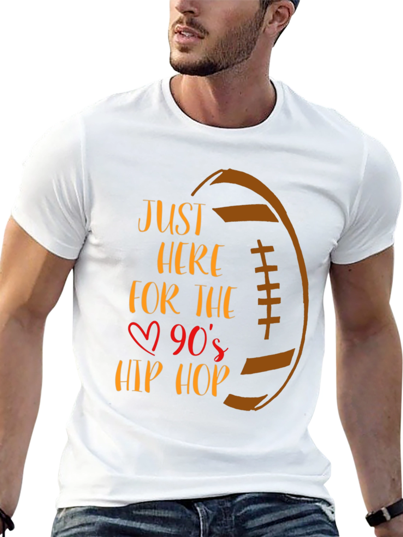 90s Hip Hop Football Graphic Tee
