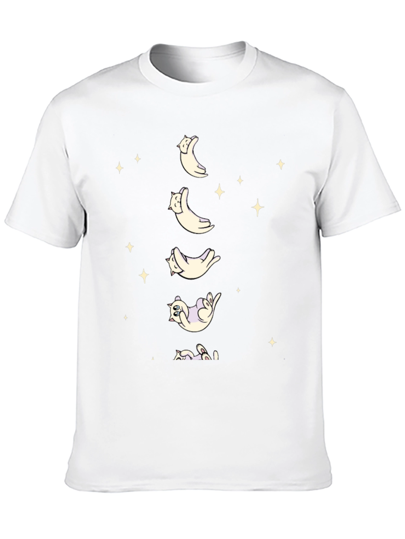 Cat Moon Phases Graphic T-Shirt