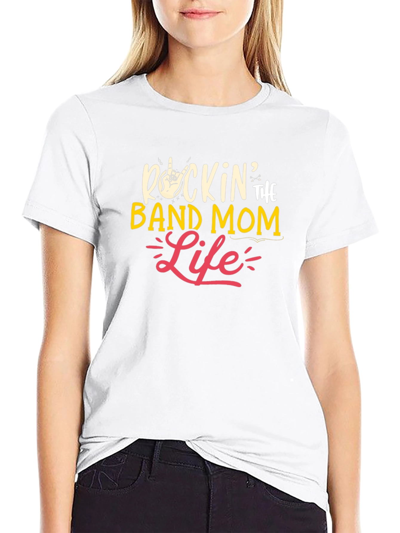 Rockin Band Mom Life Graphic T-Shirt