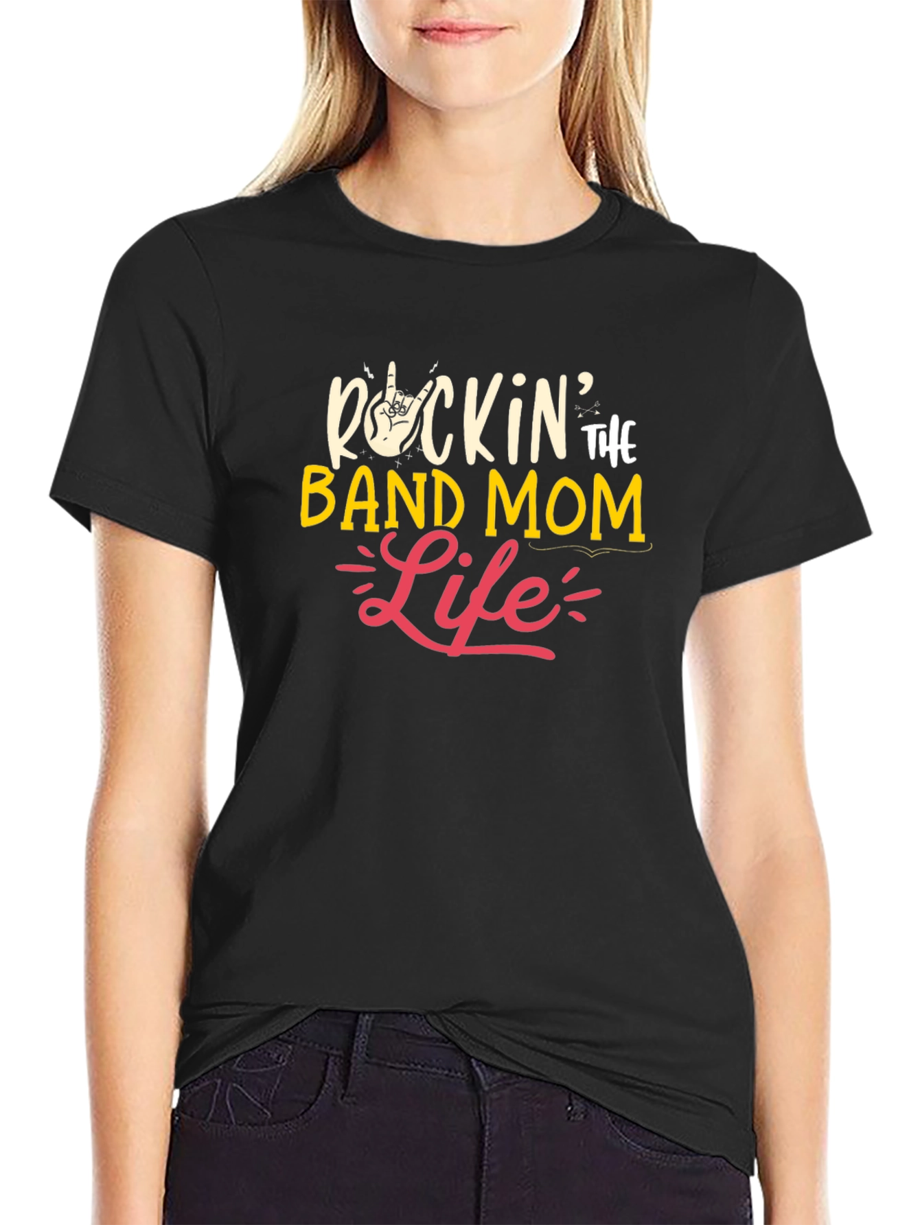 Rockin Band Mom Life Graphic T-Shirt