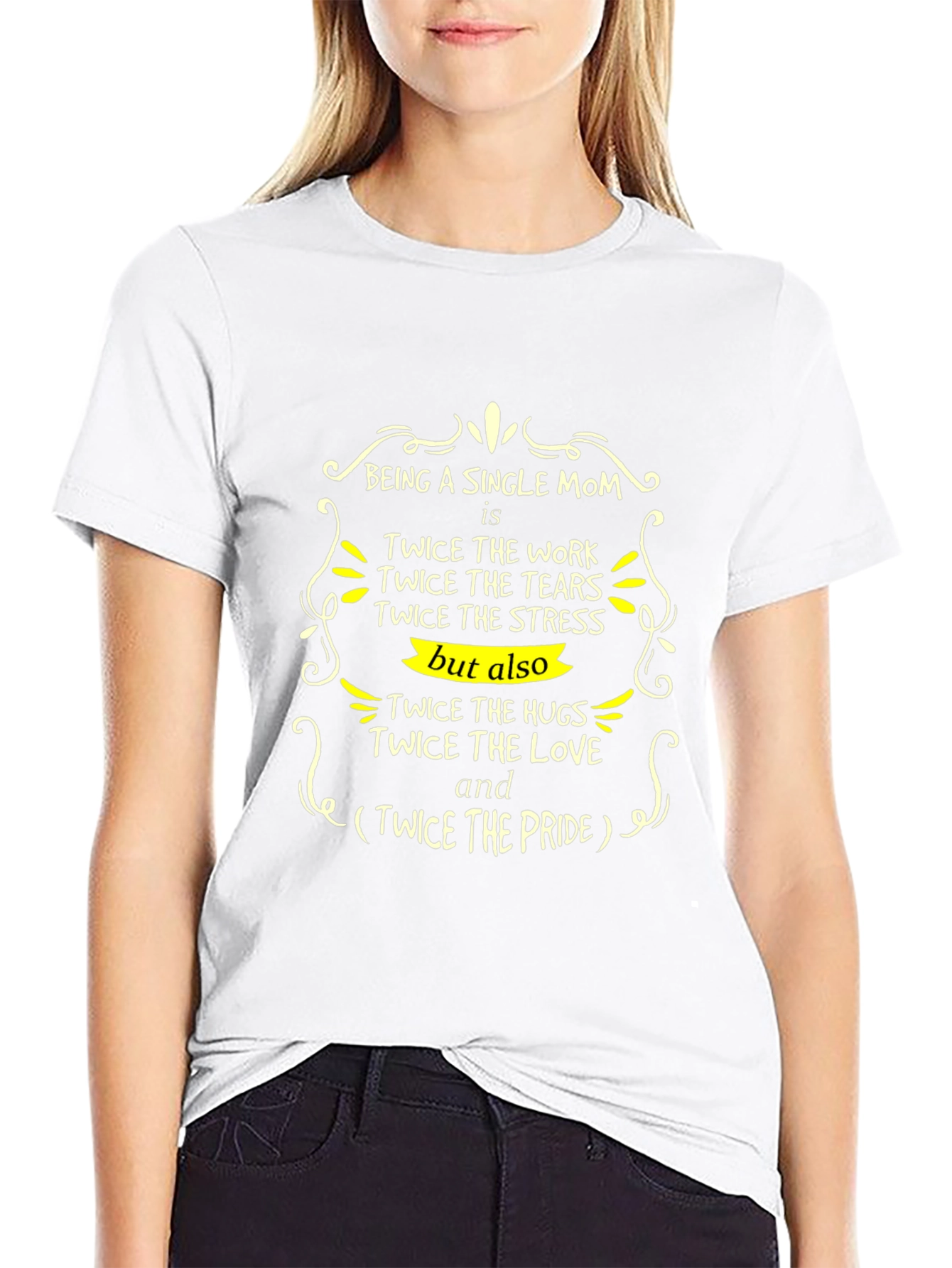 Single Mom Twice the Love Graphic Tee