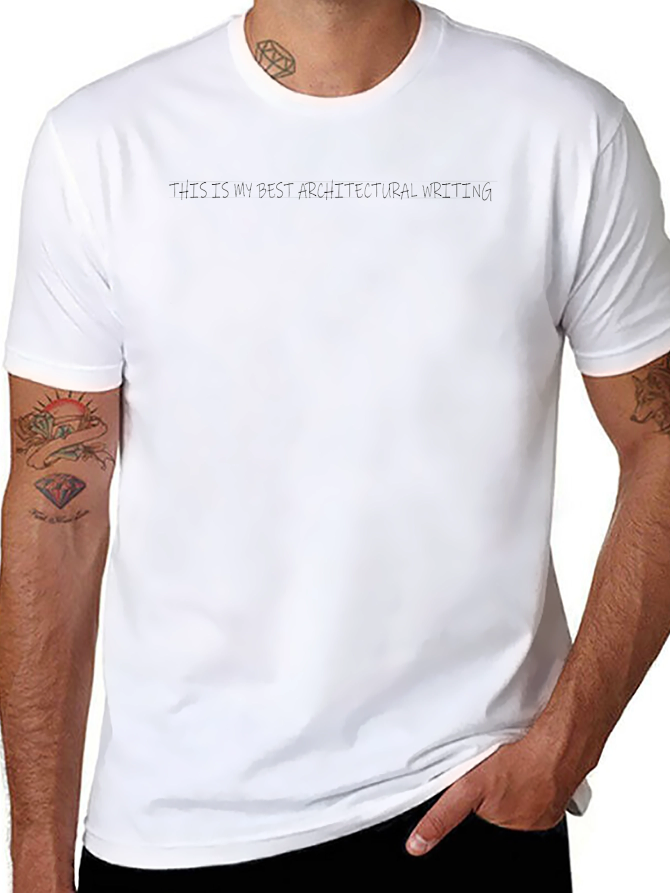 Architectural Writing Black Tee