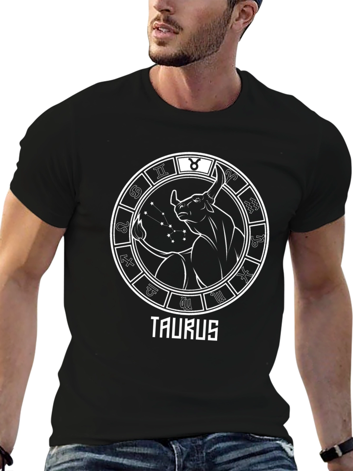Taurus Zodiac Black T-Shirt