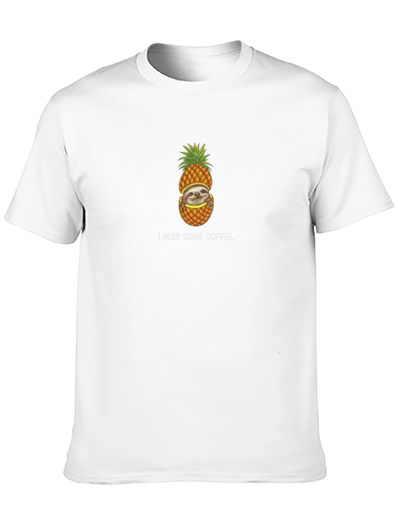 Sloth Pineapple Coffee T-Shirt