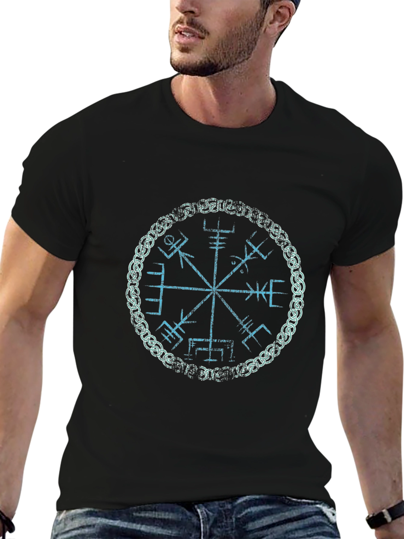 Vegvisir Compass T-Shirt - Viking Symbol