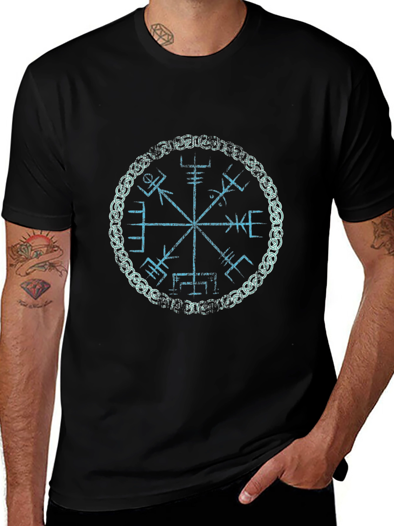 Vegvisir Compass T-Shirt - Viking Symbol