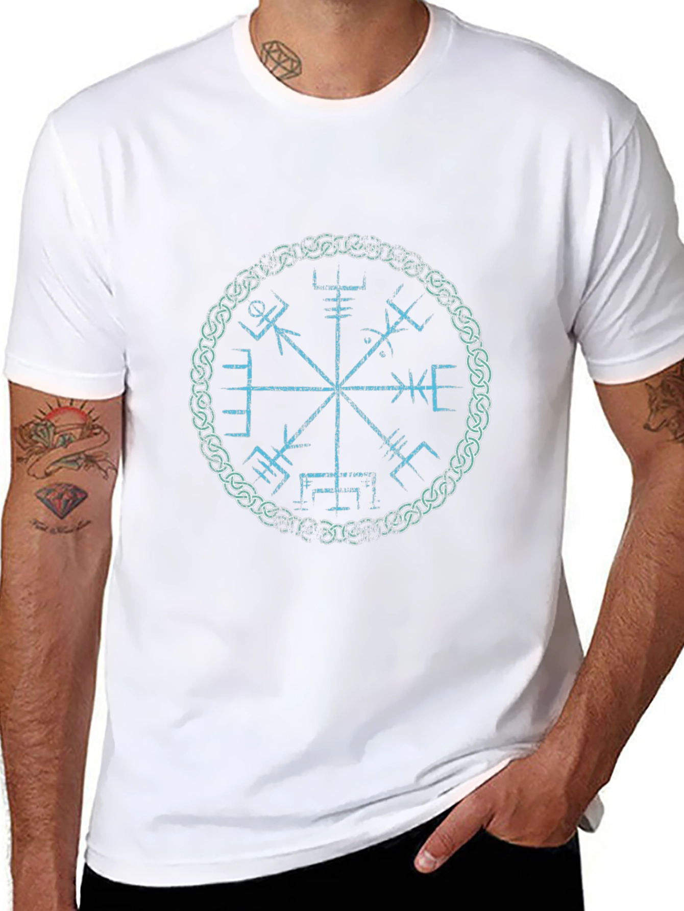 Vegvisir Compass T-Shirt - Viking Symbol
