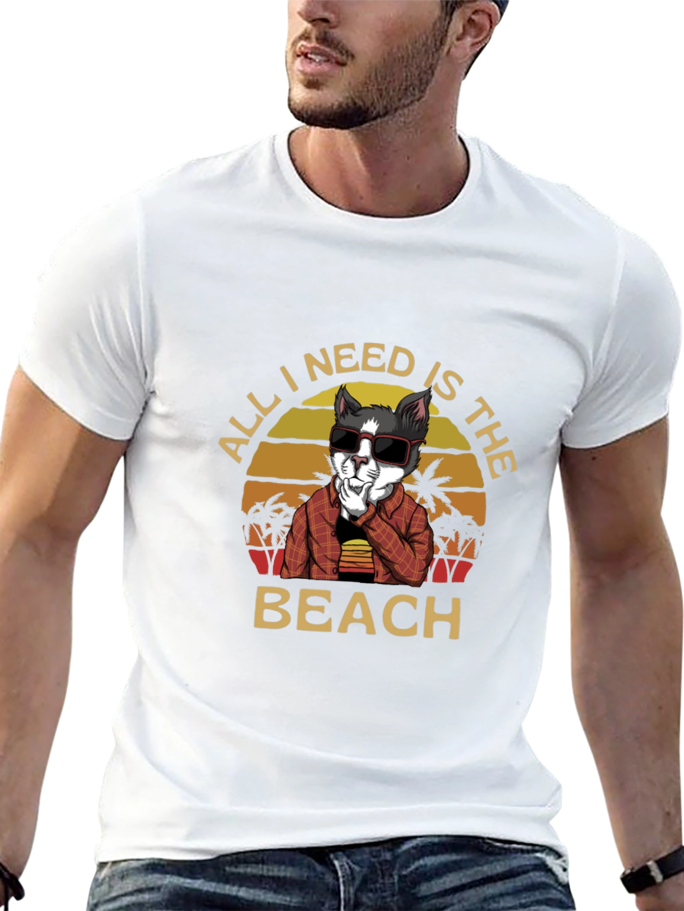 Beach Cat T-Shirt - Vacation Vibes