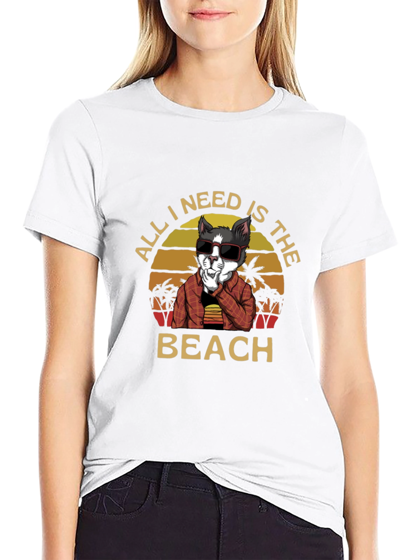 Beach Cat T-Shirt - Vacation Vibes
