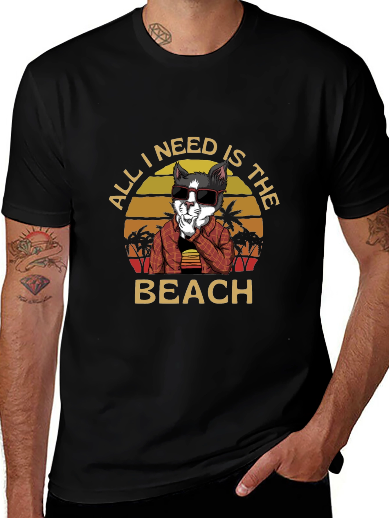 Beach Cat T-Shirt - Vacation Vibes