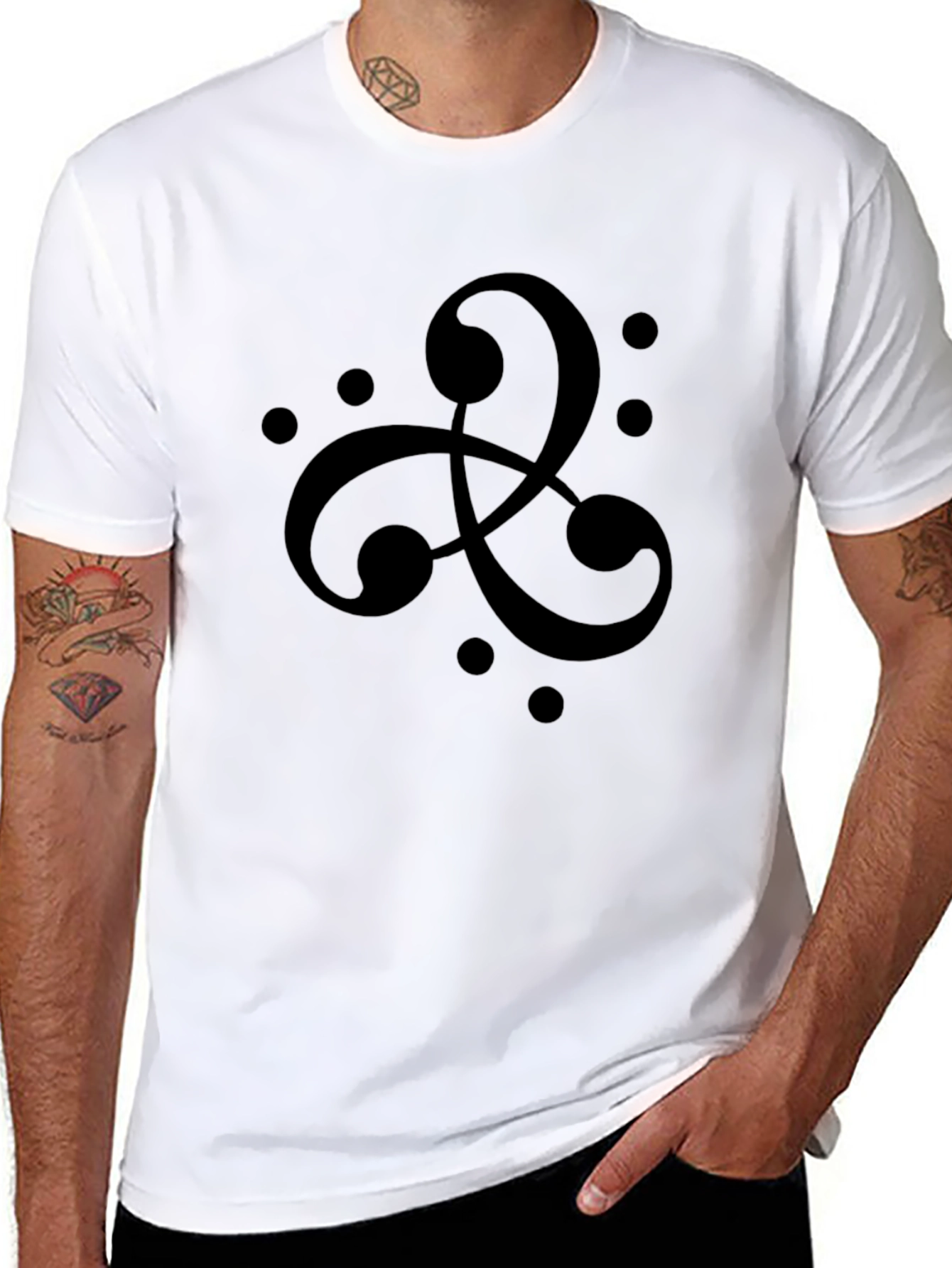 Abstract Celtic Knot Black T-Shirt