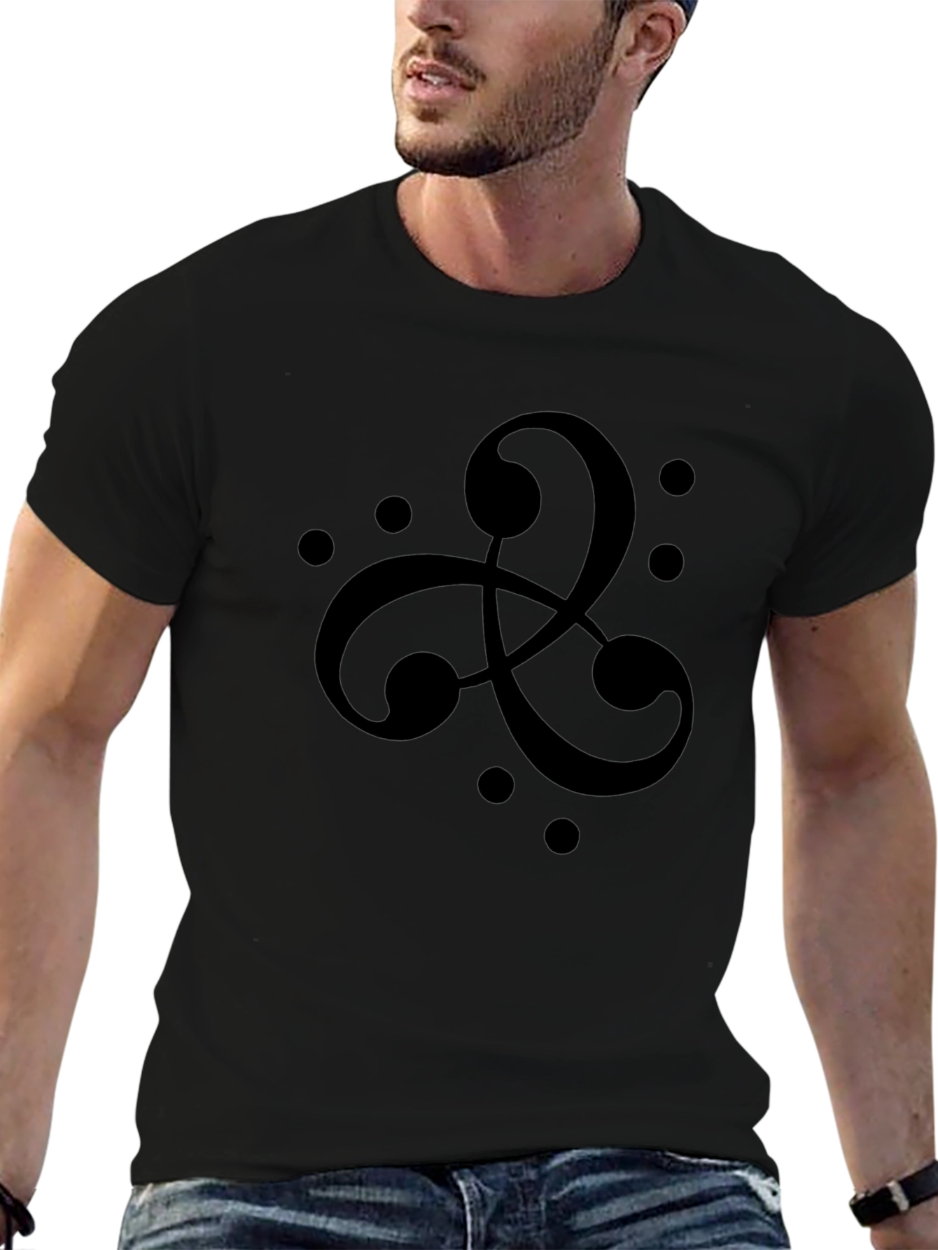 Abstract Celtic Knot Black T-Shirt