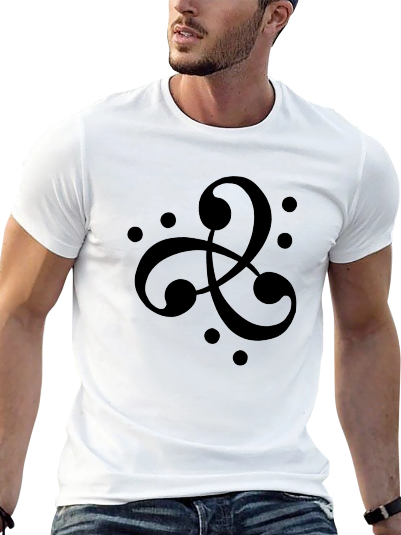 Abstract Celtic Knot Black T-Shirt