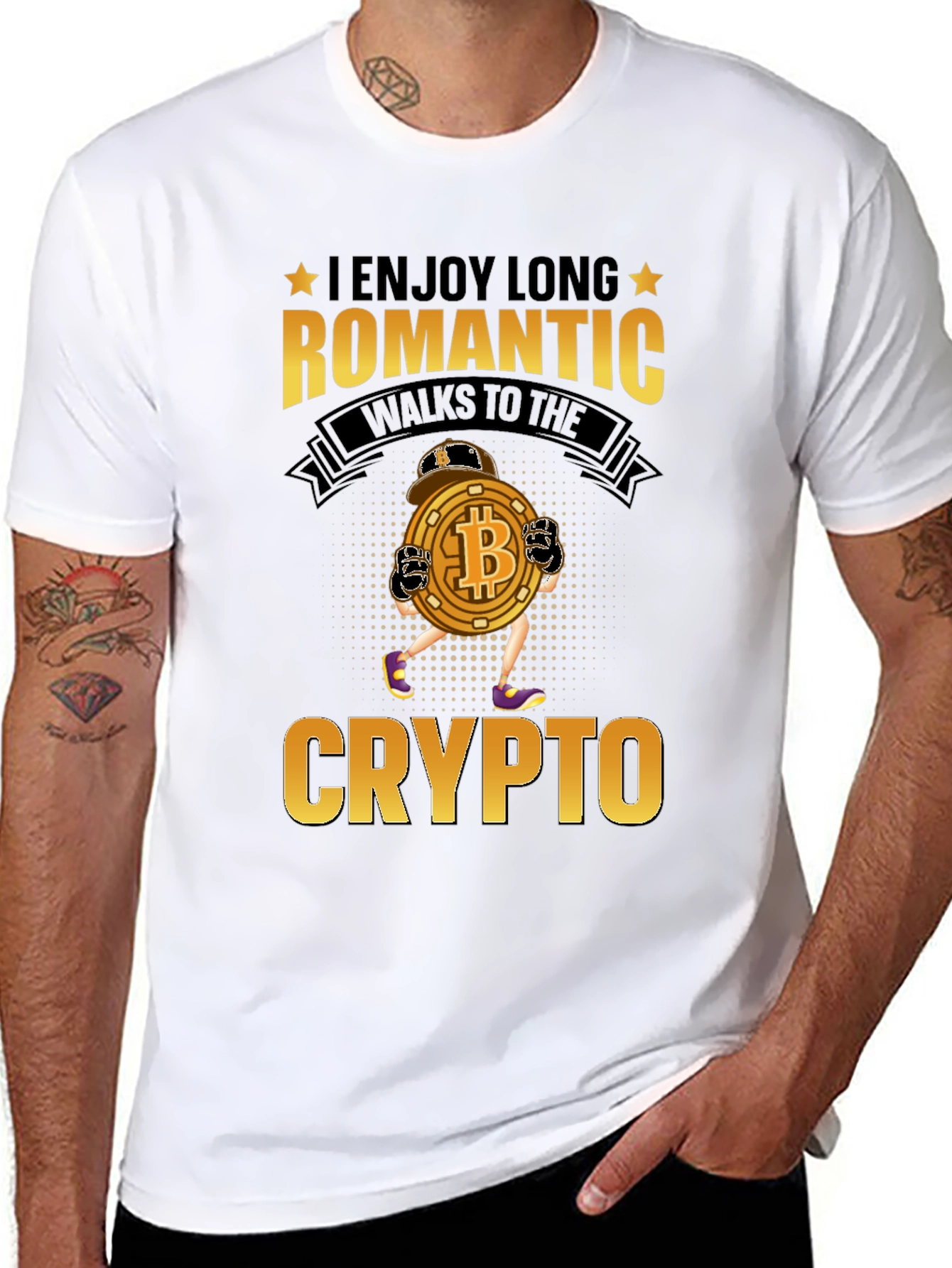 I Enjoy Long Romantic Walks to Crypto T-Shirt