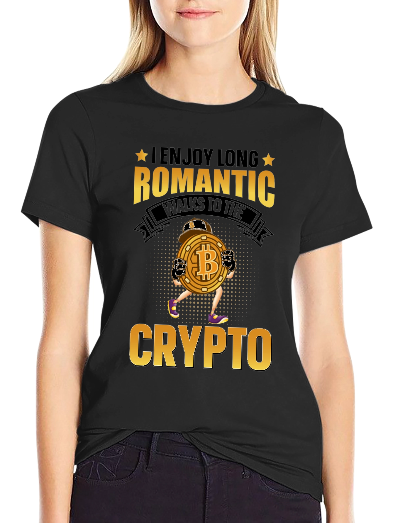I Enjoy Long Romantic Walks to Crypto T-Shirt