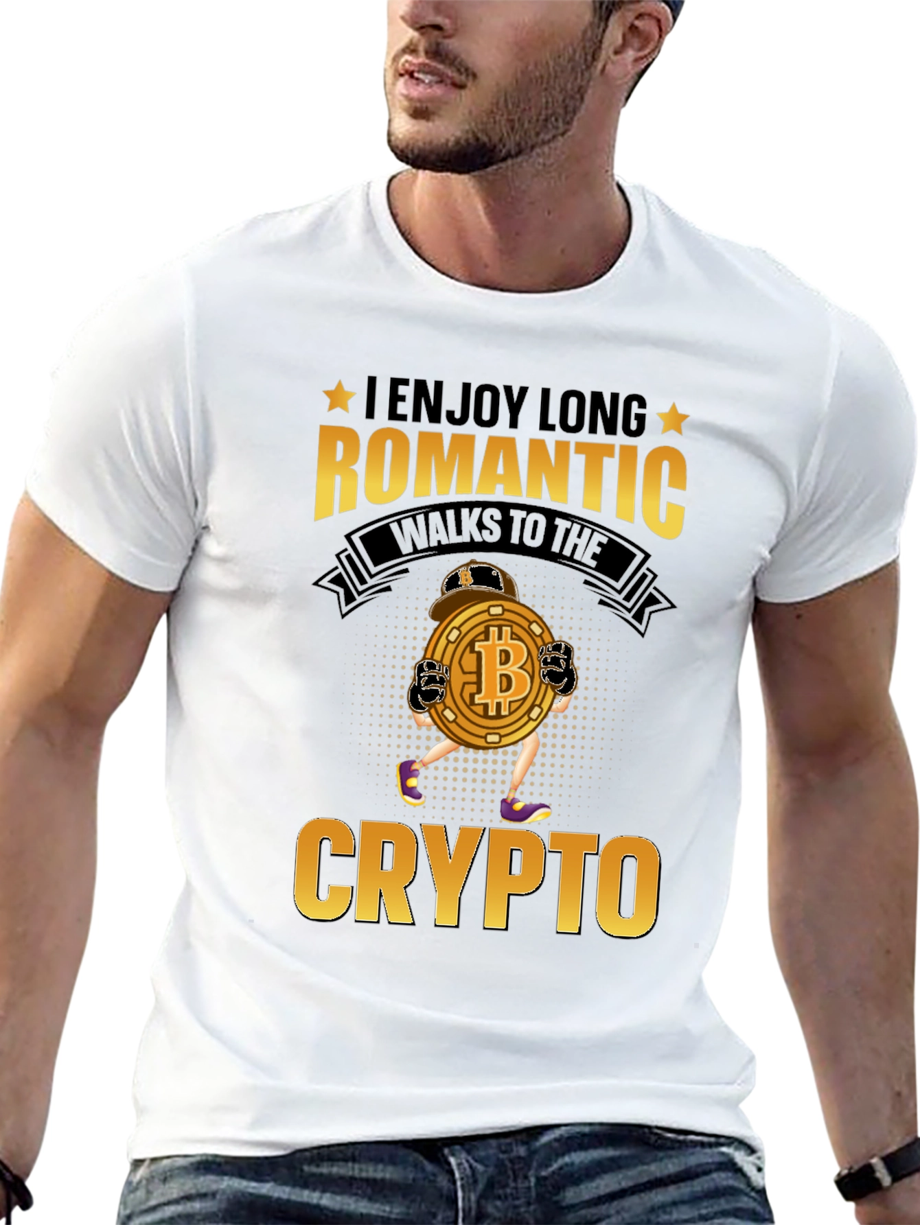 I Enjoy Long Romantic Walks to Crypto T-Shirt