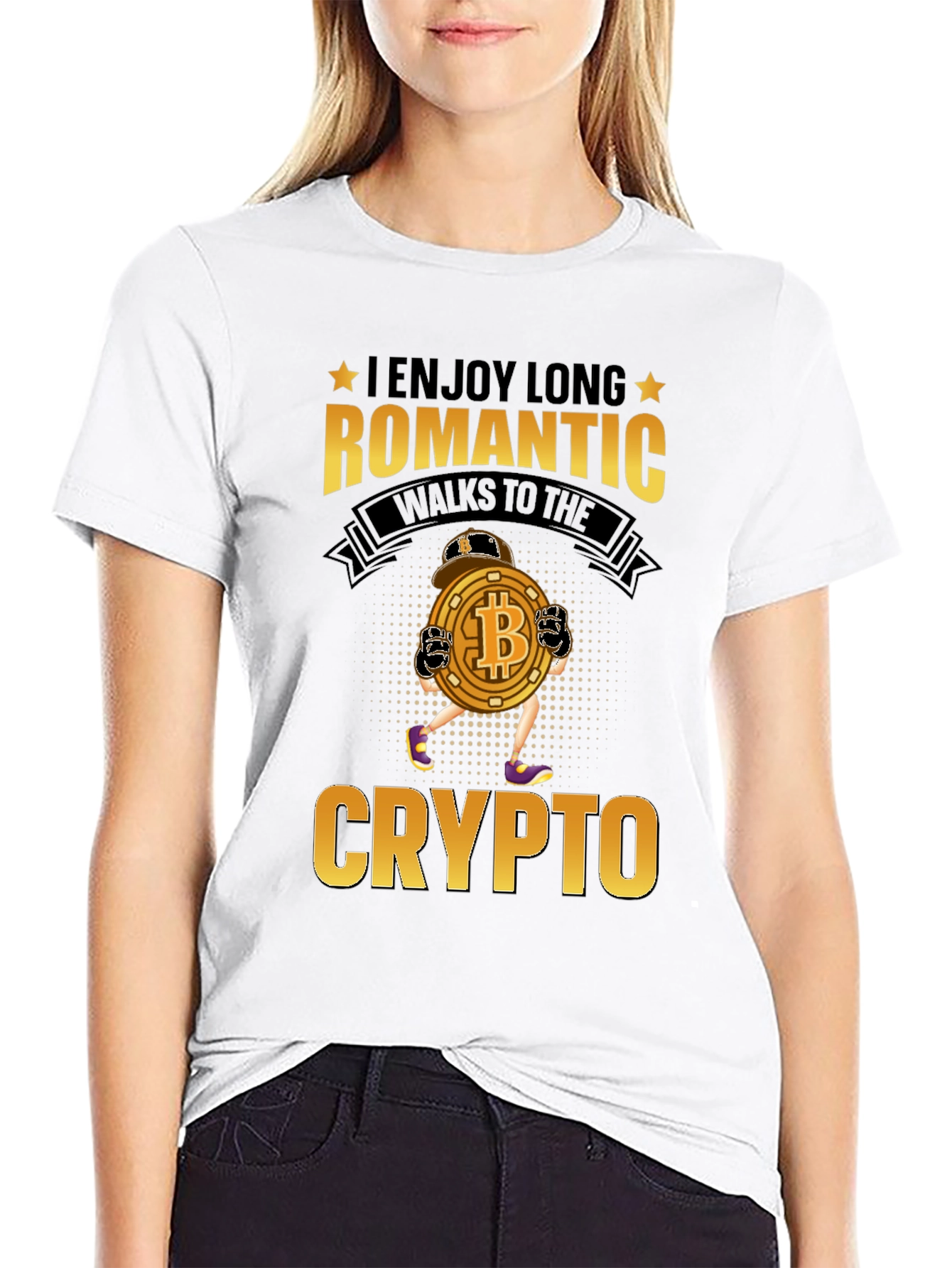 I Enjoy Long Romantic Walks to Crypto T-Shirt