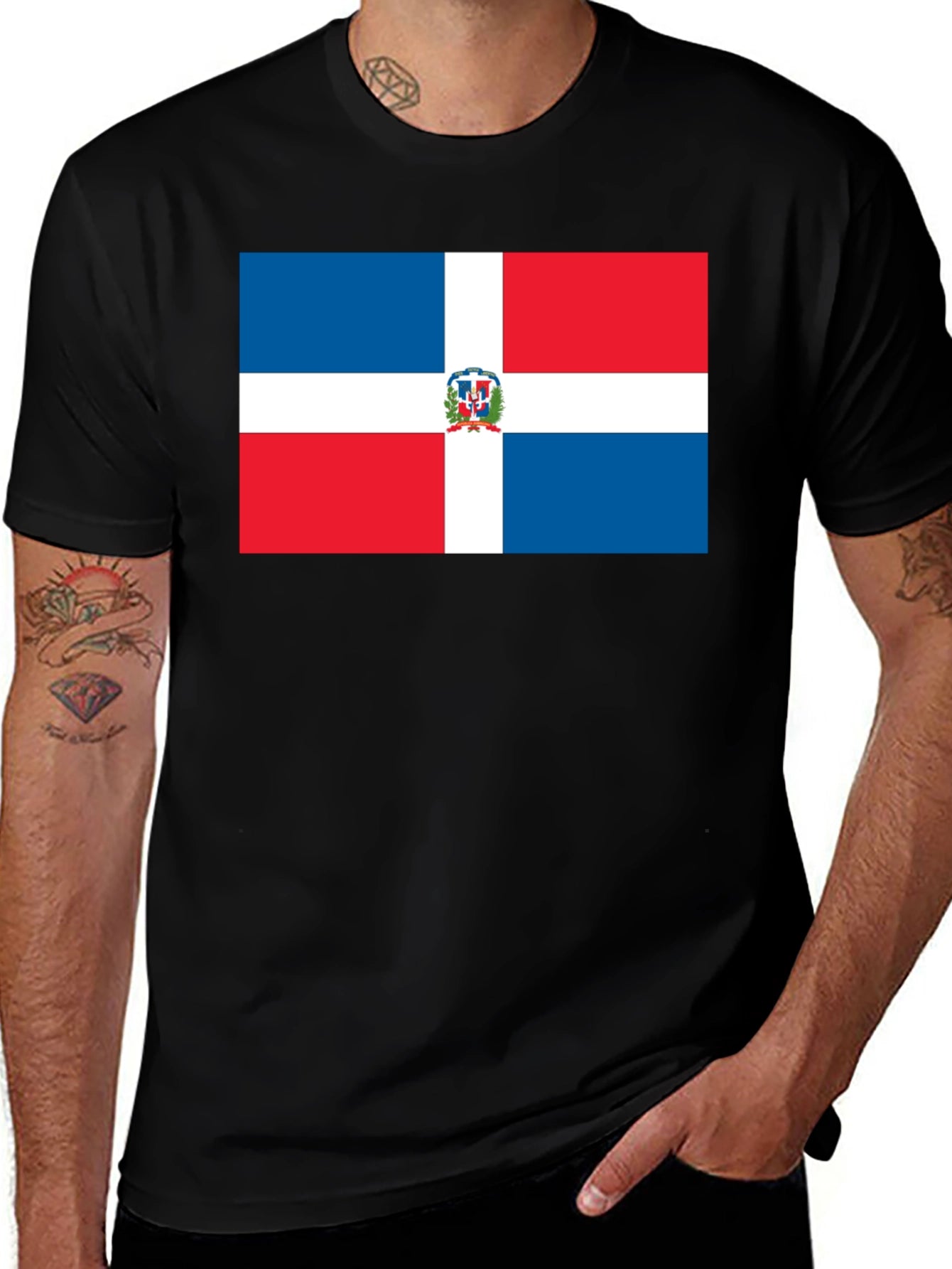 Dominican Republic Flag Graphic T-Shirt