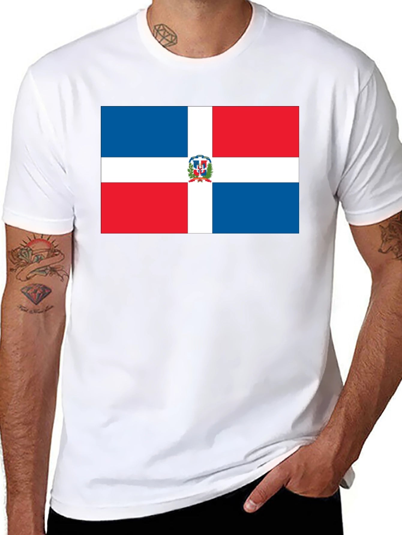 Dominican Republic Flag Graphic T-Shirt
