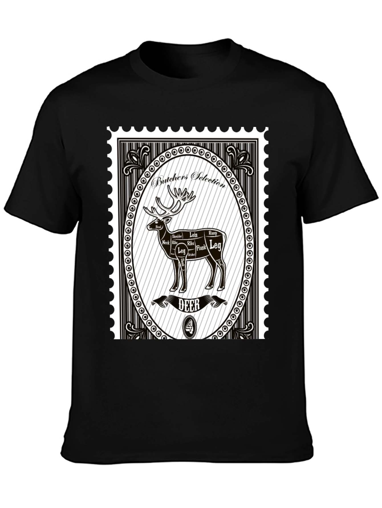 Butchers Selection Deer T-Shirt - Novelty Graphic Tee