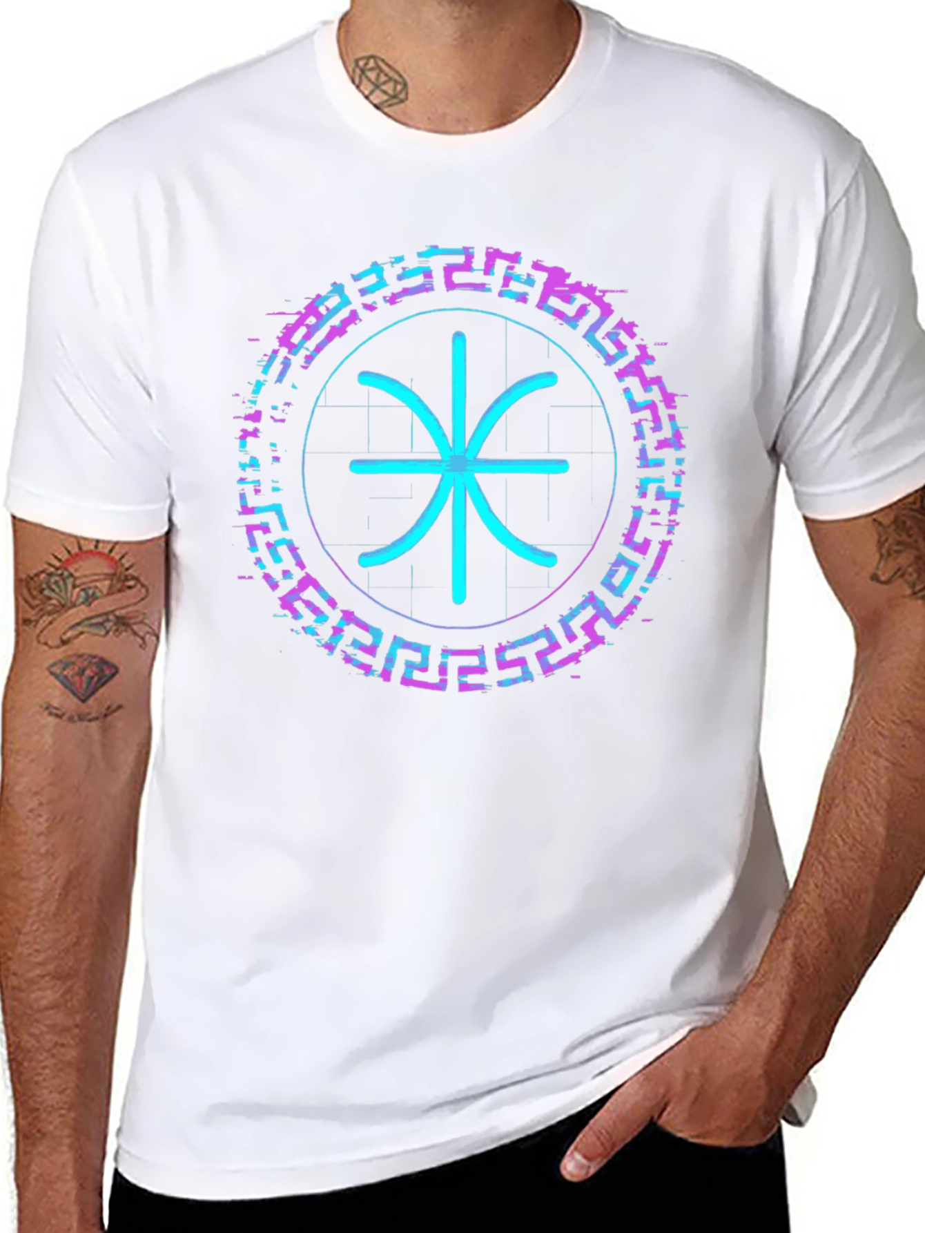 Cyberpunk Glyph Graphic T-Shirt