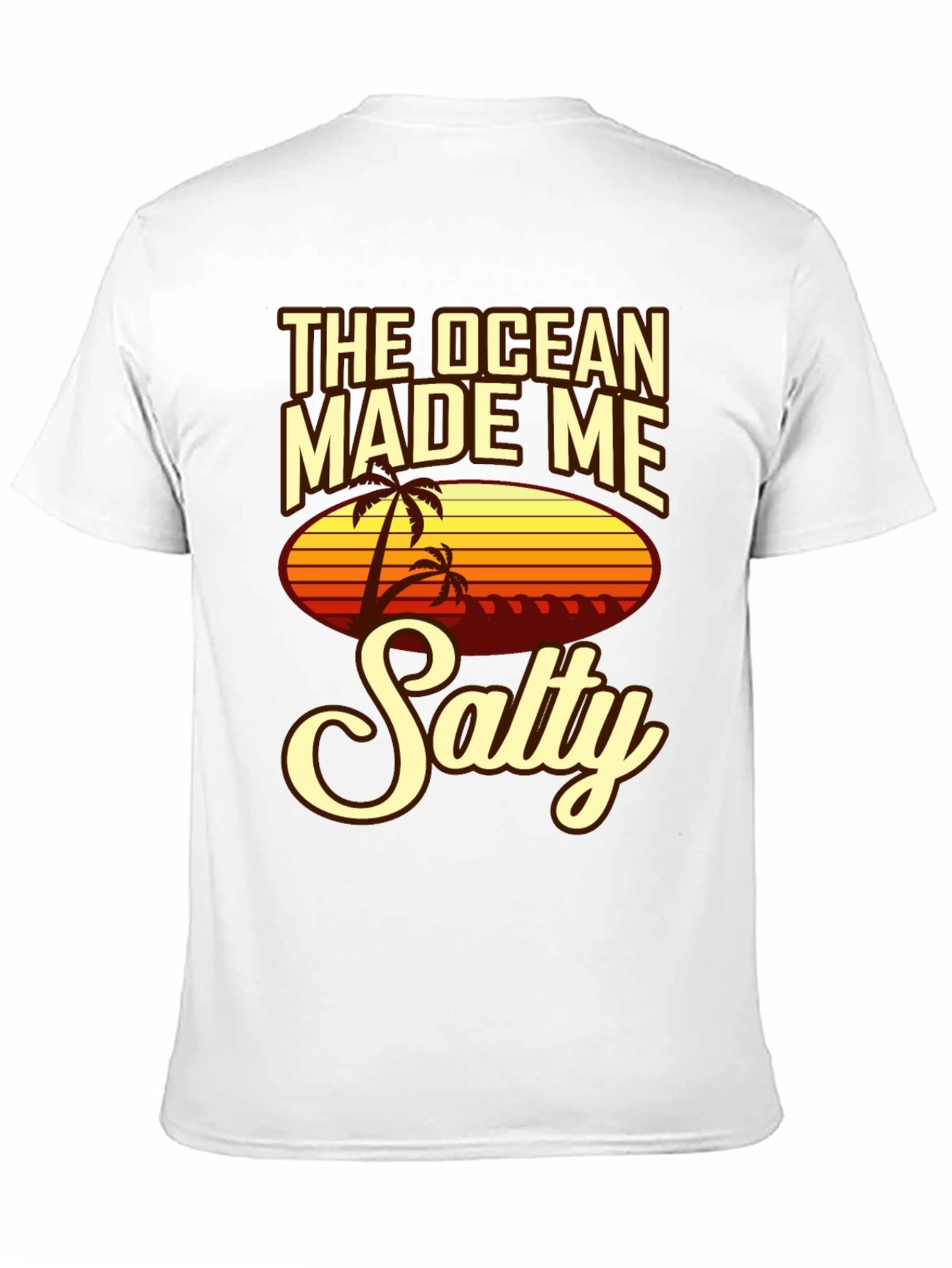 The Ocean Made Me Salty Black Graphic Tee
