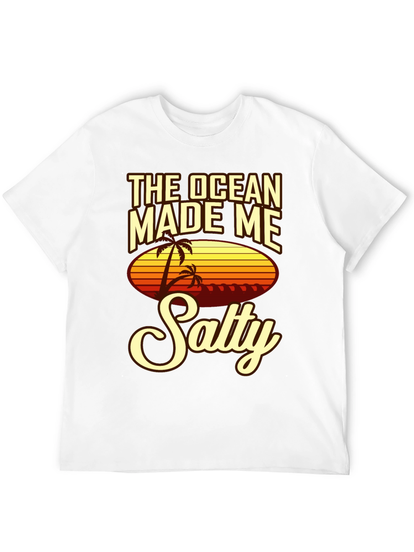 The Ocean Made Me Salty Black Graphic Tee