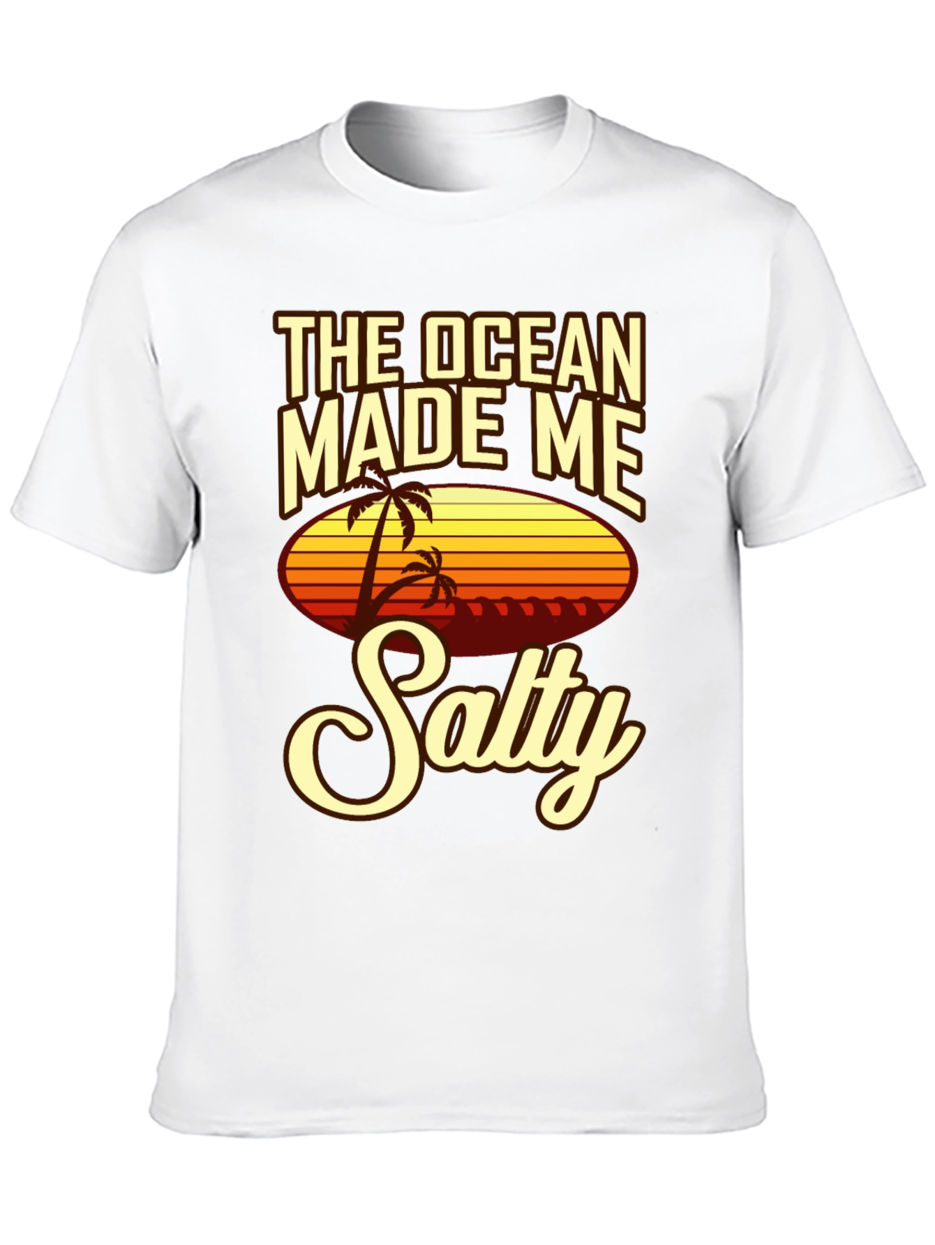 The Ocean Made Me Salty Black Graphic Tee