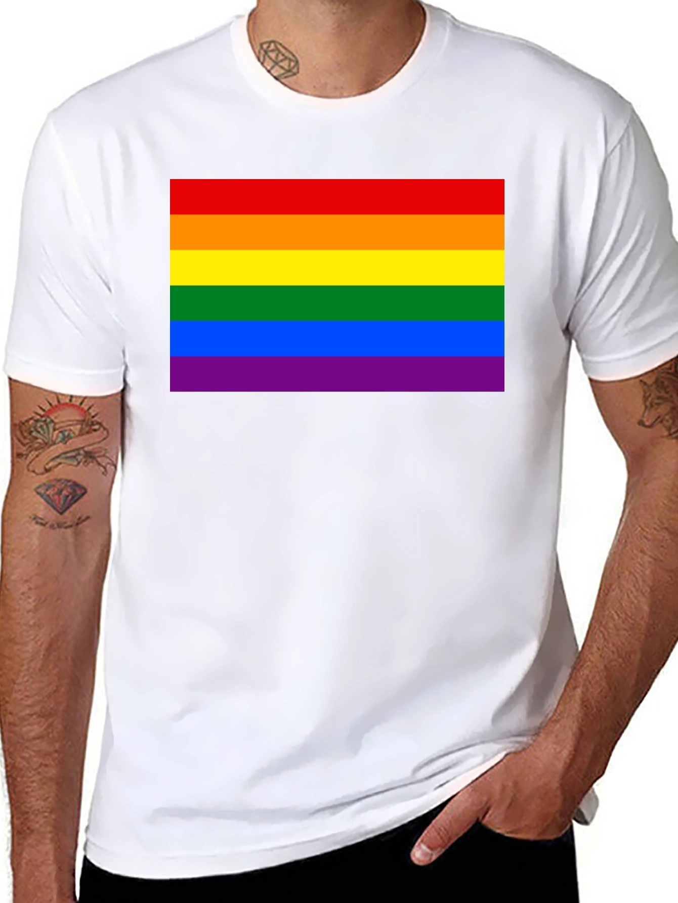 Pride Rainbow Flag Graphic T-Shirt - Unisex