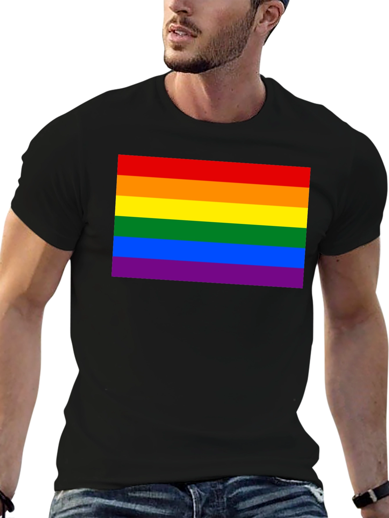 Pride Rainbow Flag Graphic T-Shirt - Unisex
