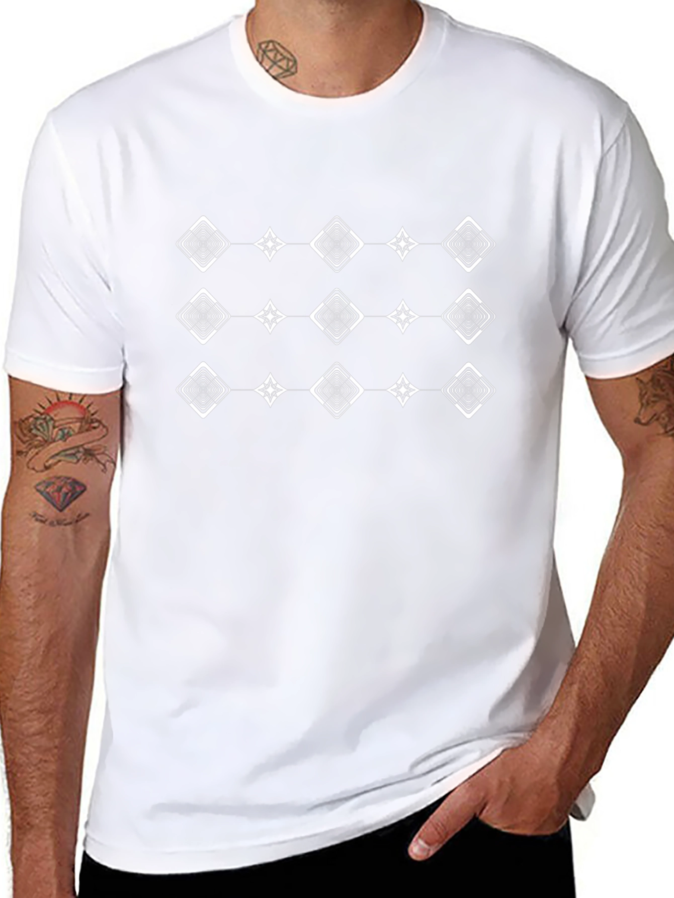 Geometric Black T-Shirt