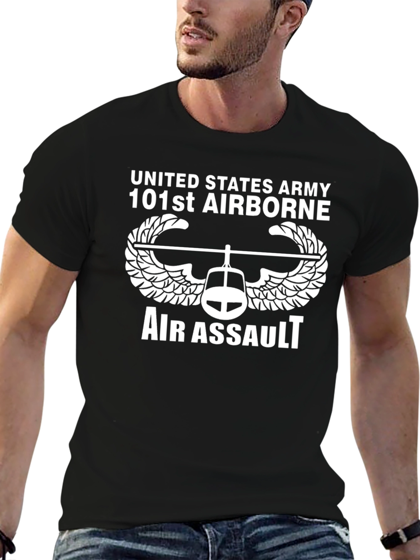US Army 101st Airborne Air Assault Black T-Shirt