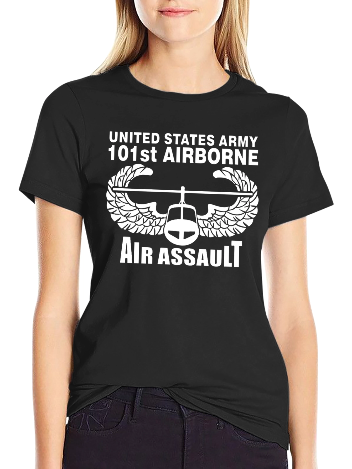 US Army 101st Airborne Air Assault Black T-Shirt