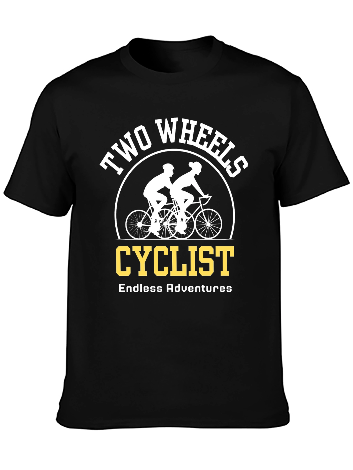 Two Wheels Cyclist T-Shirt - Endless Adventures