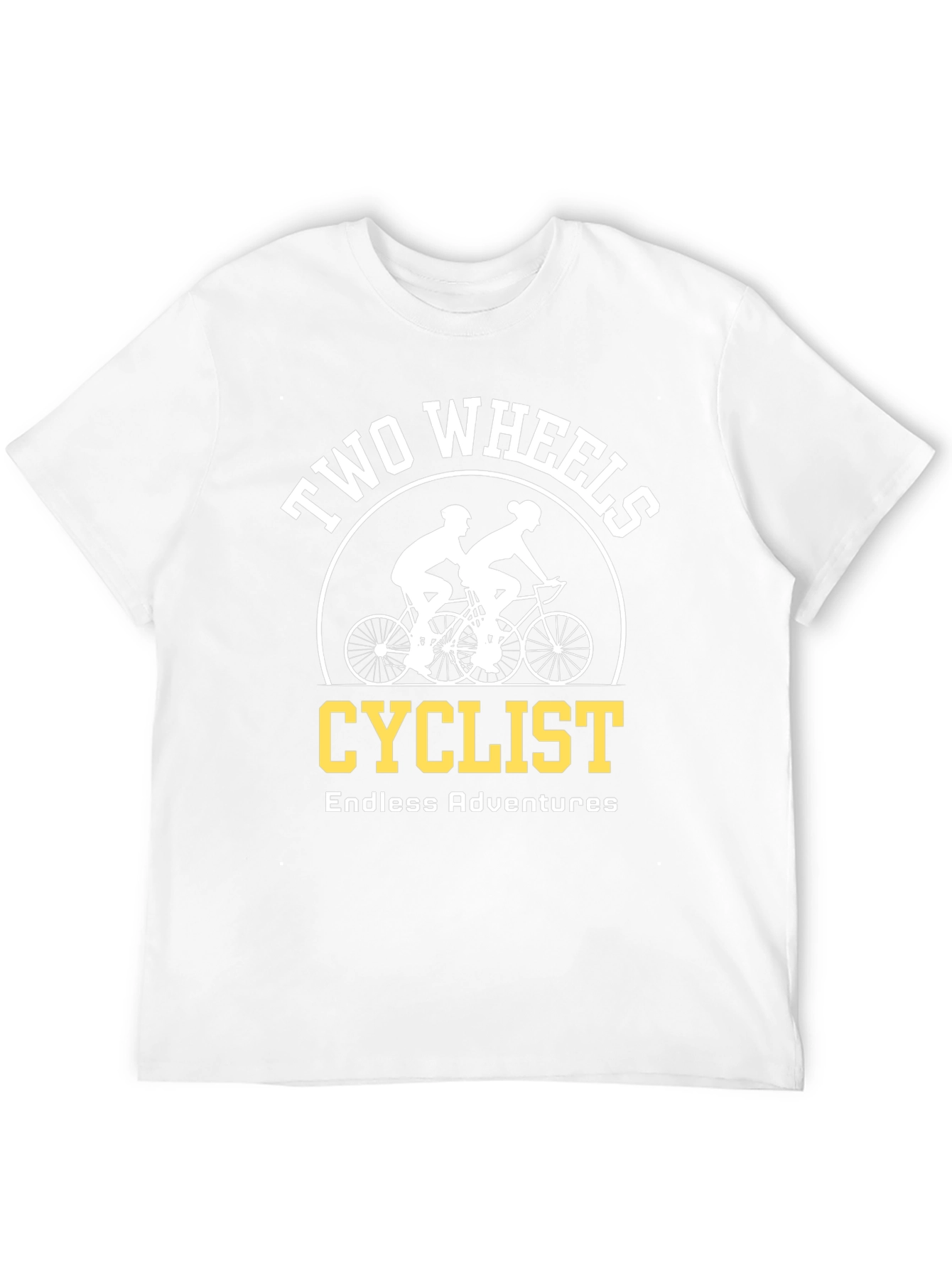 Two Wheels Cyclist T-Shirt - Endless Adventures