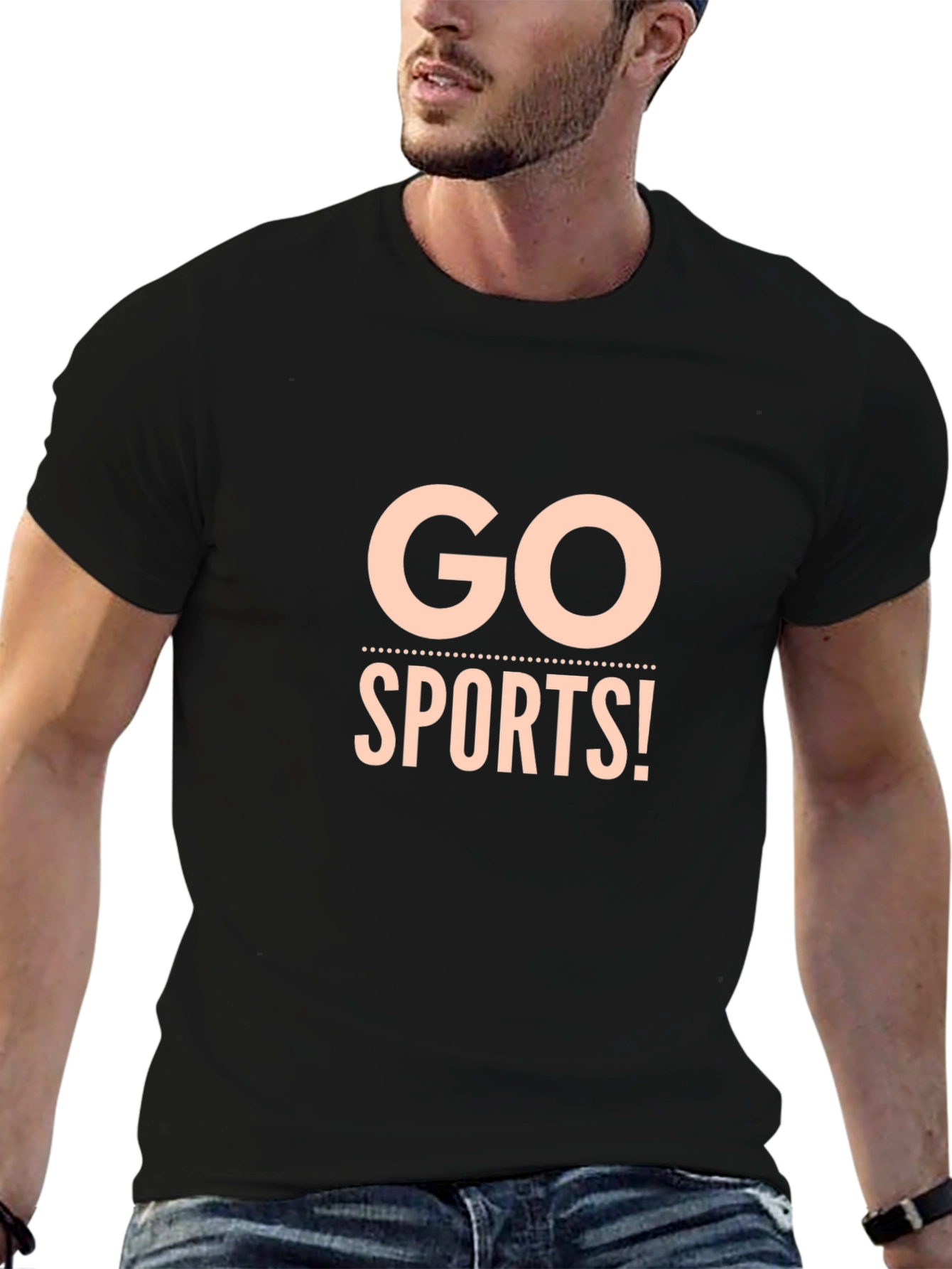 Go Sports! Black Graphic T-Shirt