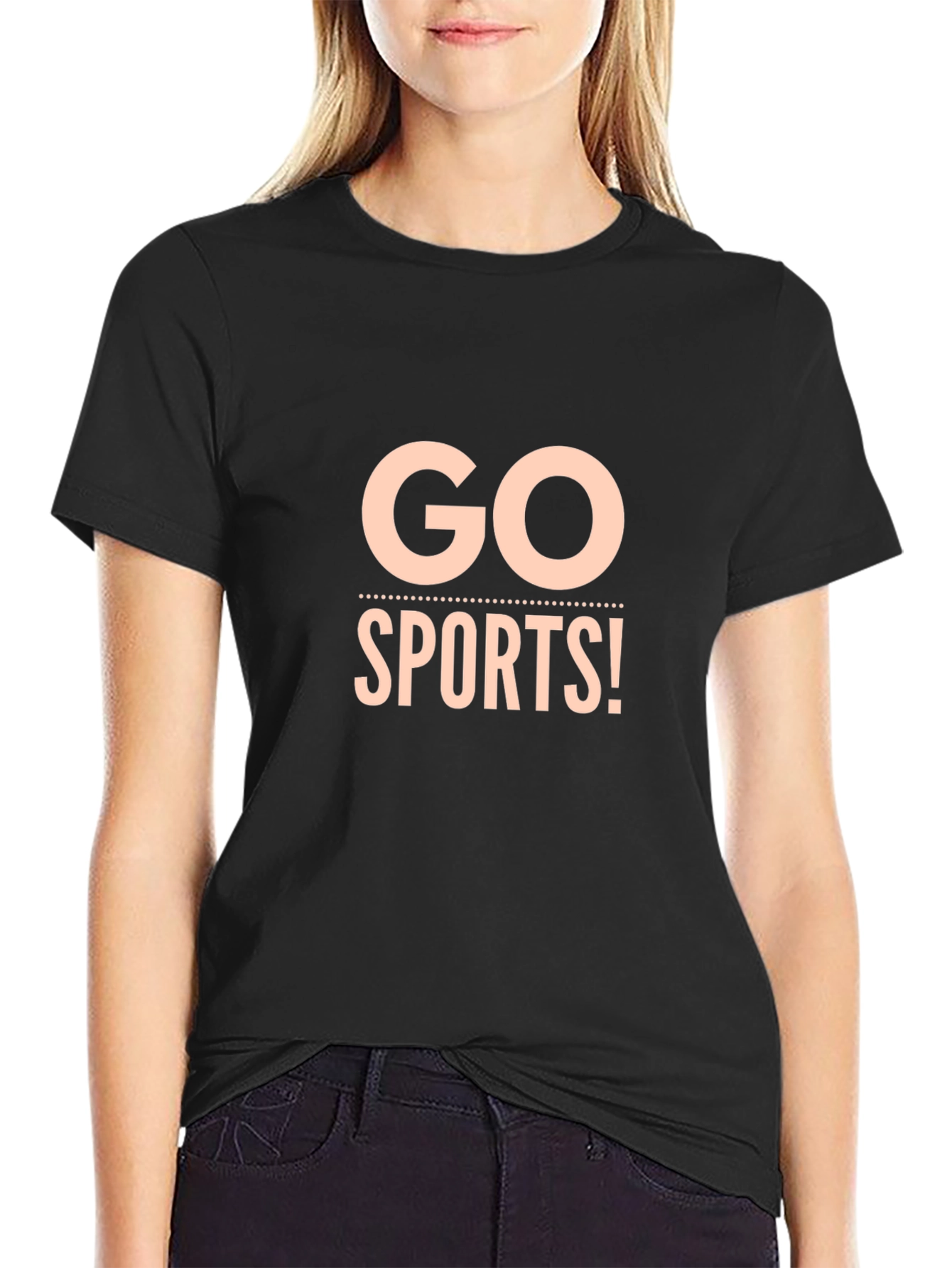 Go Sports! Black Graphic T-Shirt